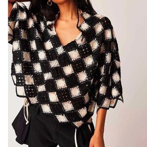 NWOT Free People Beach House Crochet Top